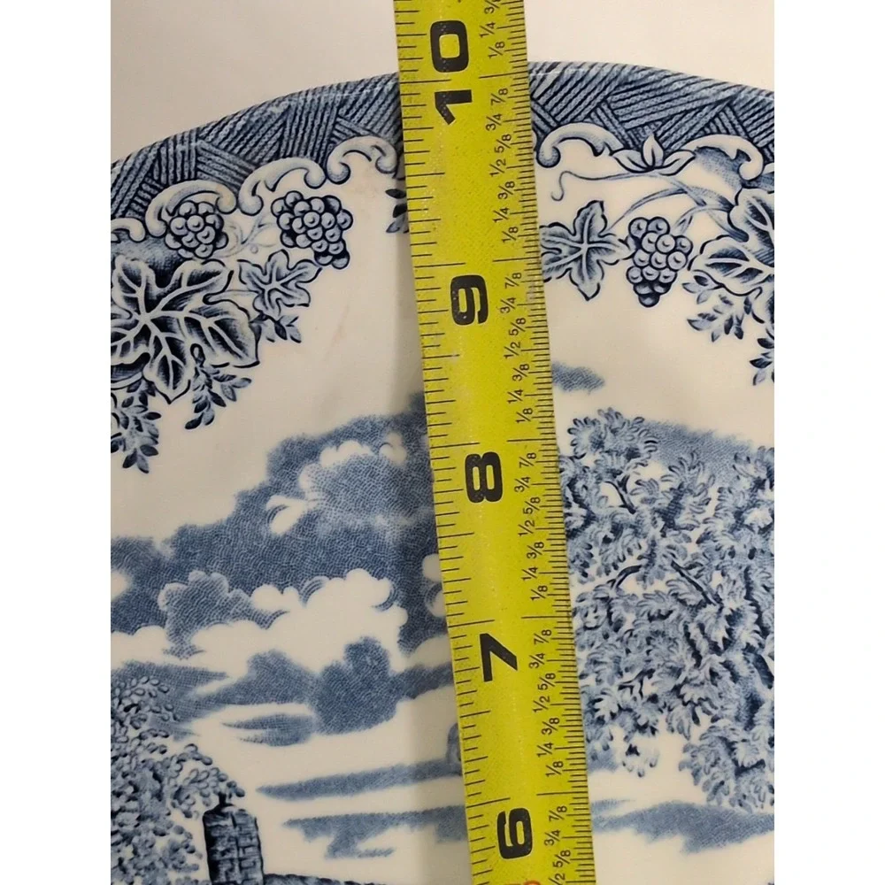 Vintage Churchill The Brook Blue Scalloped Edge Dinner Plate 10